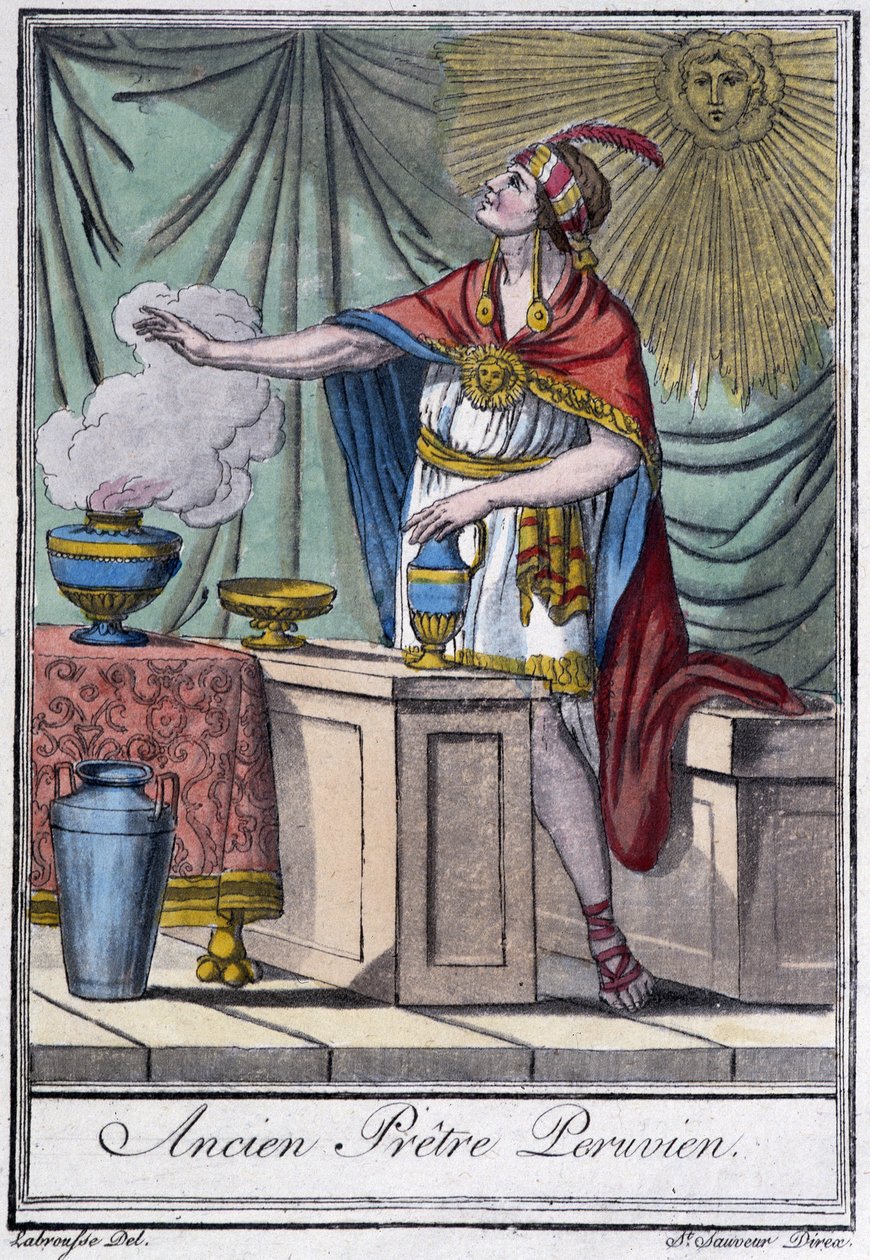 Były peruwiański ksiądz (inca) - w „Encyklopedii podróży” J. Grasset-Saint-Sauveur, Paryż autorstwa Jacques Grasset de Saint Sauveur