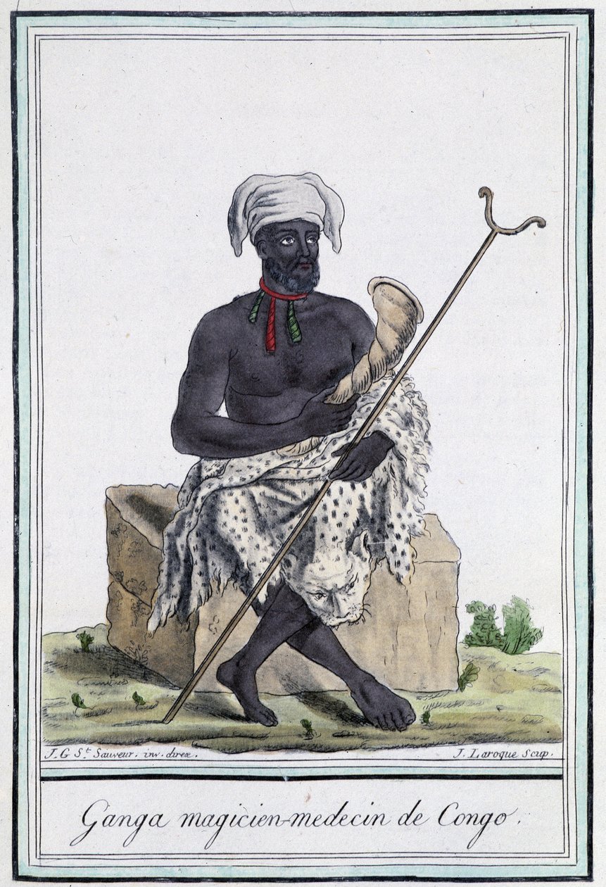 Ganga, magik z Konga - w „Encyklopedii podróży” Grasset Saint Sauveur, wyd. Paryż 1796 autorstwa Jacques Grasset de Saint Sauveur