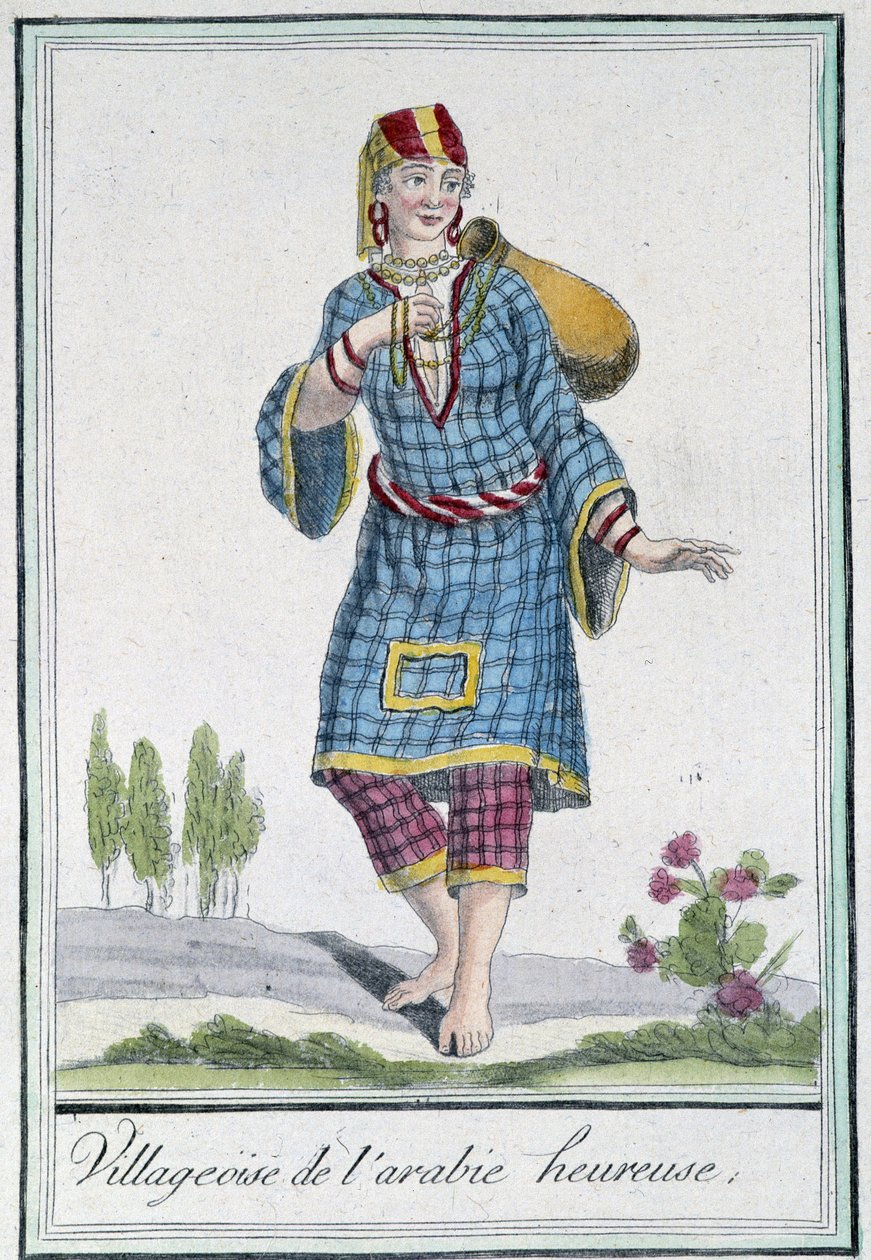 Happy Arabian Village - w „Encyklopedii podróży” Grasset St Sauveur, wyd. 1796 autorstwa Jacques Grasset de Saint Sauveur