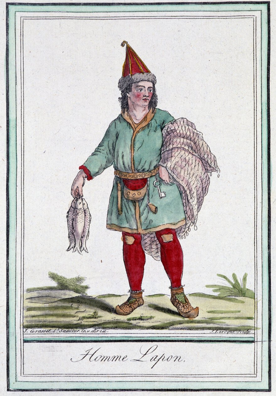Lapończyk - w „”Encyklopedii podróży”” Grasset Saint Sauveur, wyd. Paryż 1796 autorstwa Jacques Grasset de Saint Sauveur