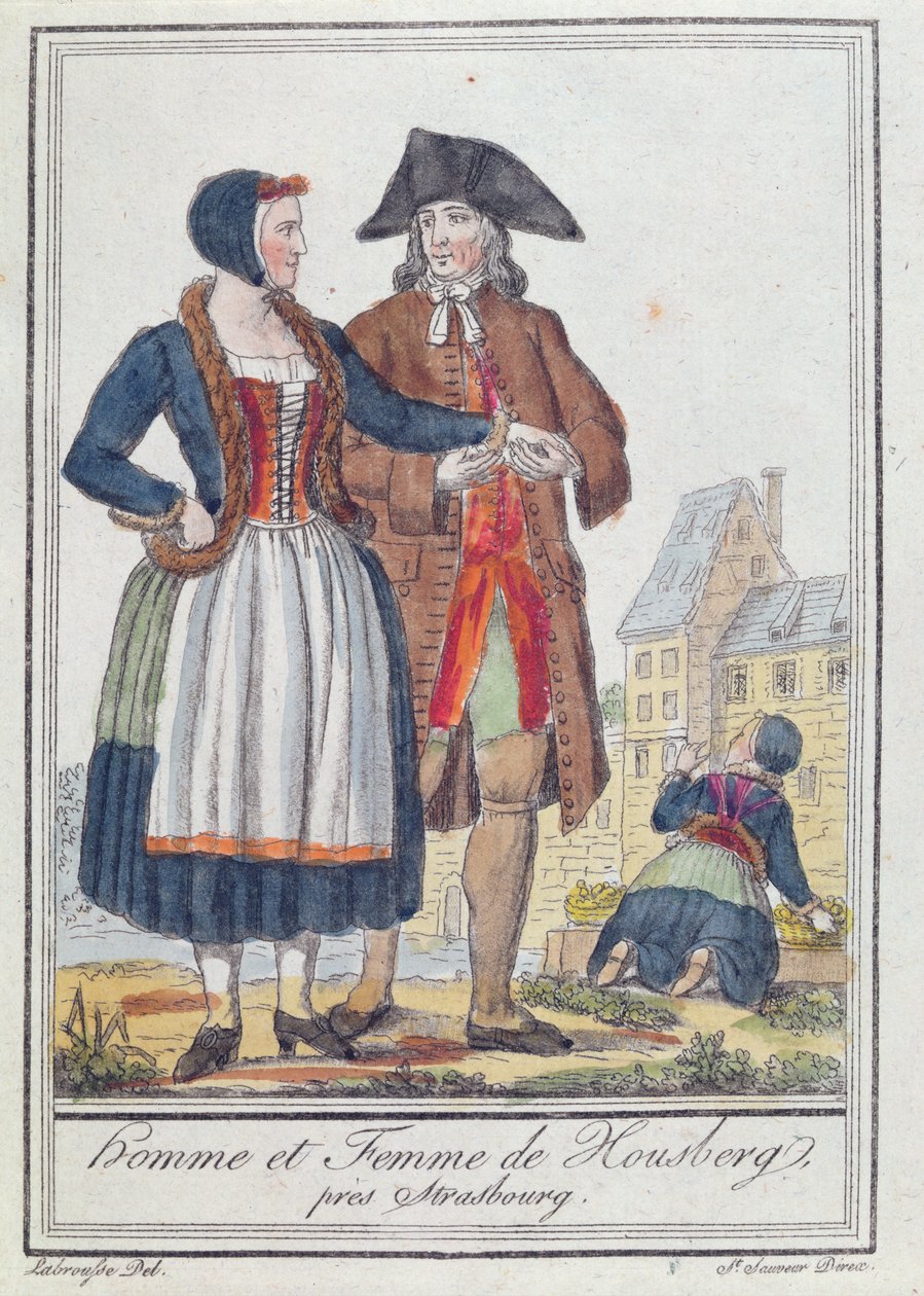 Mieszkańcy Housberg k. Strasburga, 1796 r. autorstwa Jacques Grasset de Saint Sauveur
