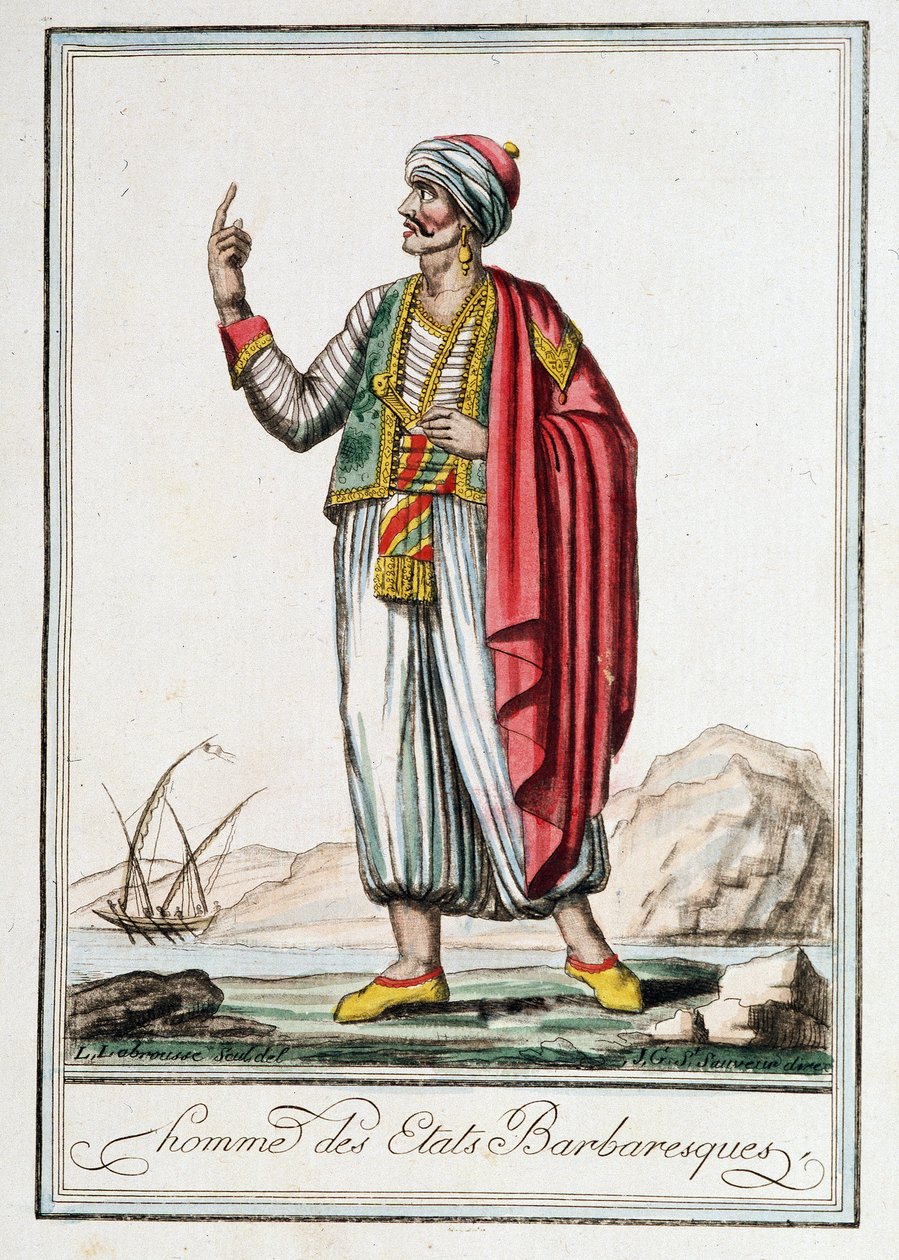 Człowiek stanów barbarzyńskich, „”Encyklopedia podróży”” J. Grasset Saint-Sauveur (Saint Sauveur) autorstwa Jacques Grasset de Saint Sauveur