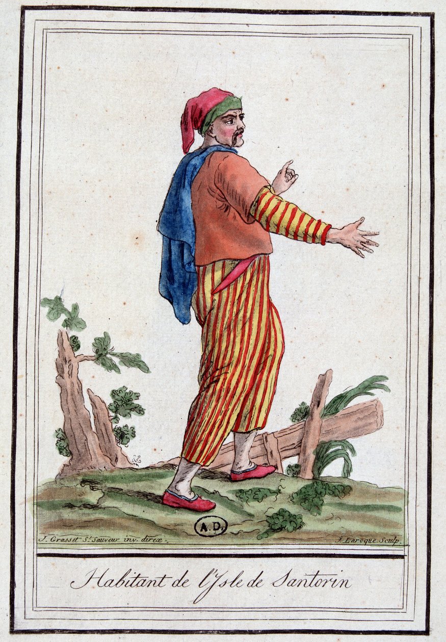 Człowiek z wyspy Santorini autorstwa Jacques Grasset de Saint Sauveur