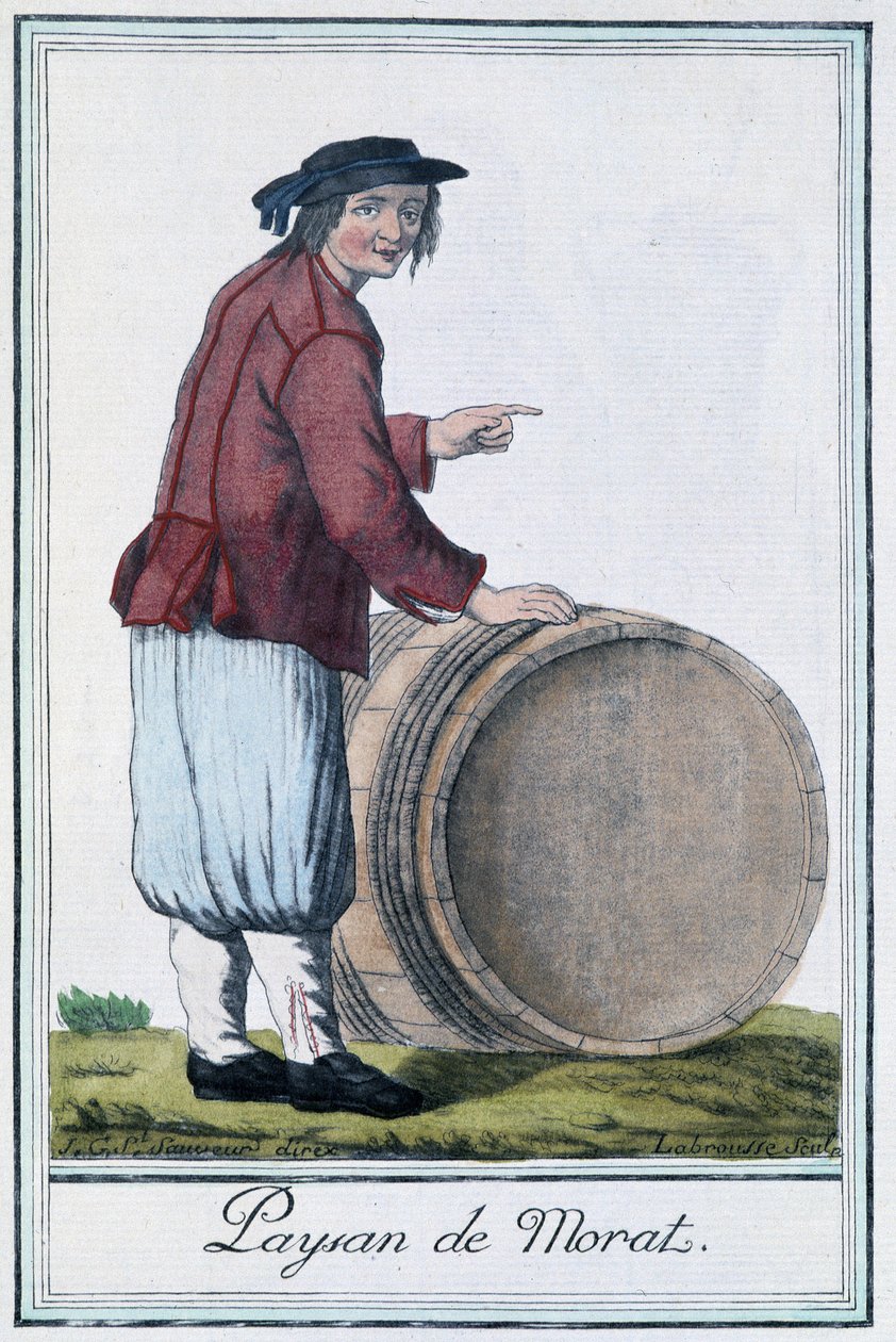 Chłop de Morat (Szwajcaria) - w „”Encyklopedii podróży”” Grasset St Sauveur, wyd. 1796 autorstwa Jacques Grasset de Saint Sauveur