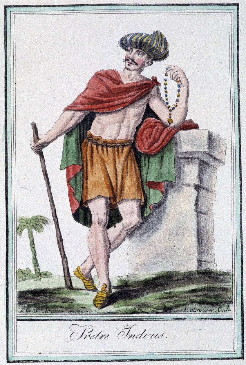 Hinduski ksiądz (hinduski) - w „Encyklopedii podróży” Grasset Saint Sauveur, wyd. Paryż 1796 autorstwa Jacques Grasset de Saint Sauveur