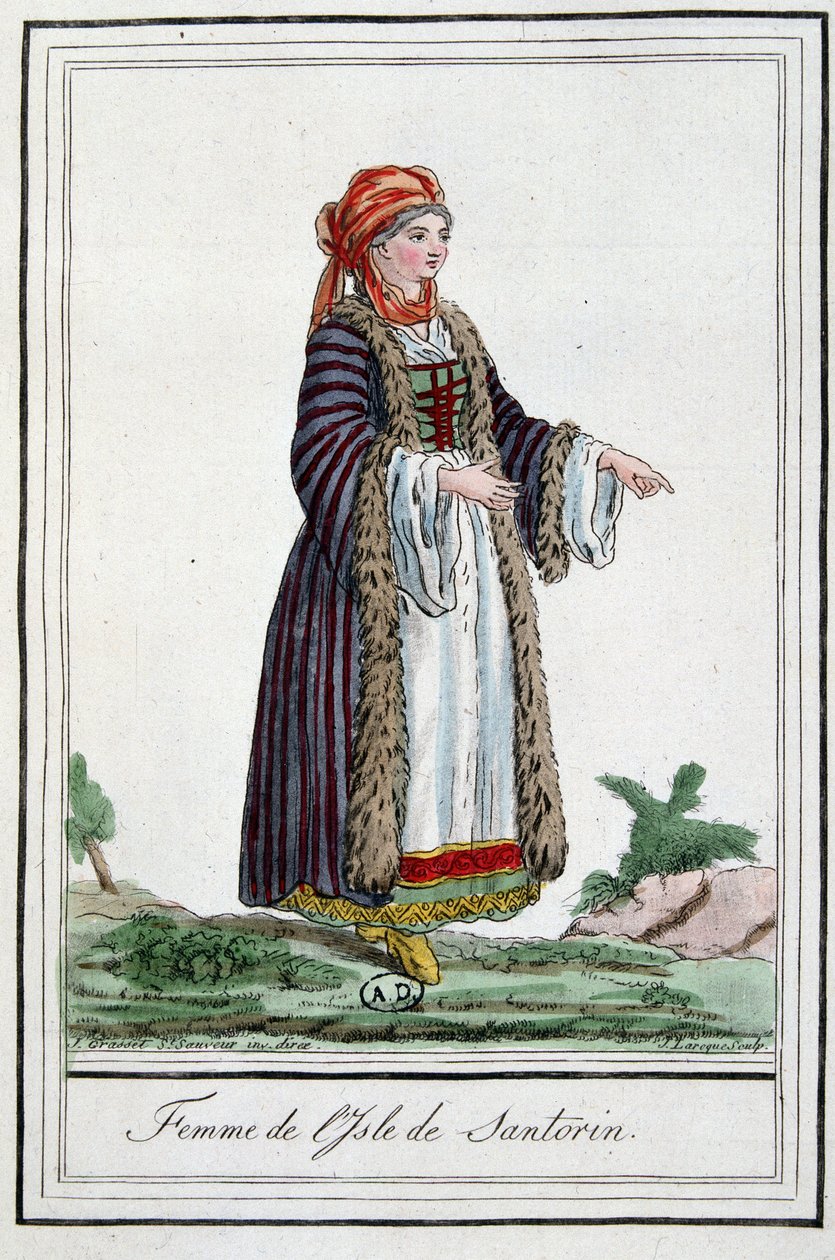 Kobieta z wyspy Santorini autorstwa Jacques Grasset de Saint Sauveur