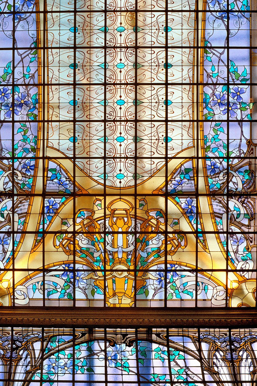 Nancy (wydział 54), Art Nouveau, „La verriere aux Clematites” (1901), Witraże Jacques Grube (1870-1936), Credit Lyonnais, rue St Georges autorstwa Jacques Gruber