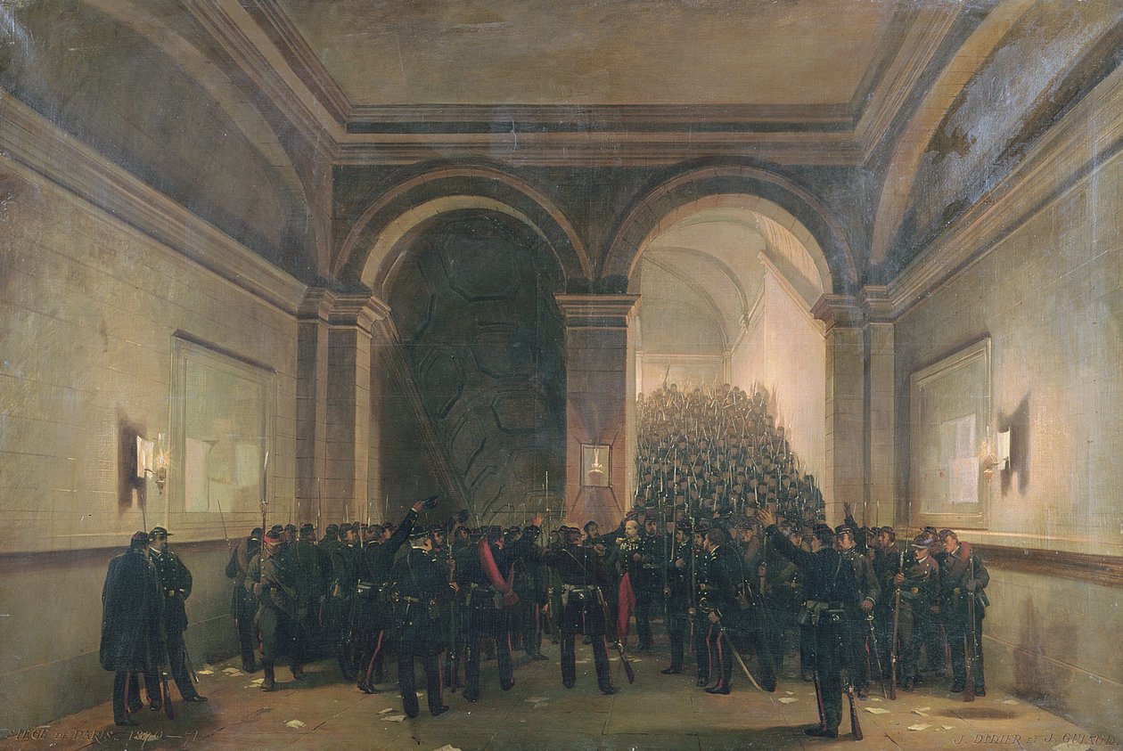 Wejście 106. batalionu do ratusza paryskiego, 31 października 1870 r. autorstwa Jacques Guiaud