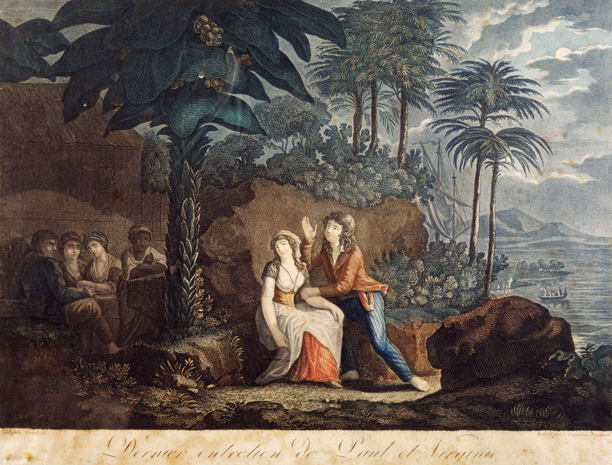 Paul i Virginia, ilustracja do powieści Jacques’a-Henri Bernardina de Saint-Pierre’a (1737-1814) autorstwa Jacques Henri Bernardin de Saint Pierre