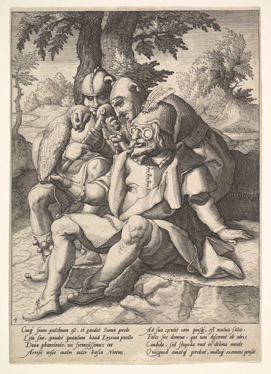 Mądrość głupców z Sześciu Przysłów. autorstwa Jacques II de Gheyn
