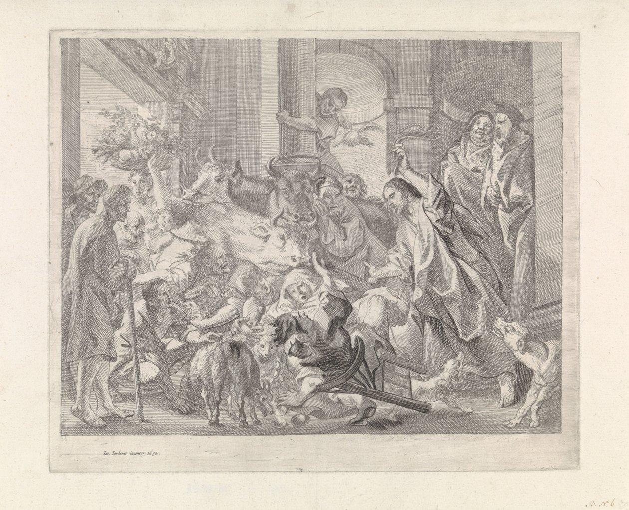 Chrystus wyrzuca kupców ze świątyni autorstwa Jacques Jordaens