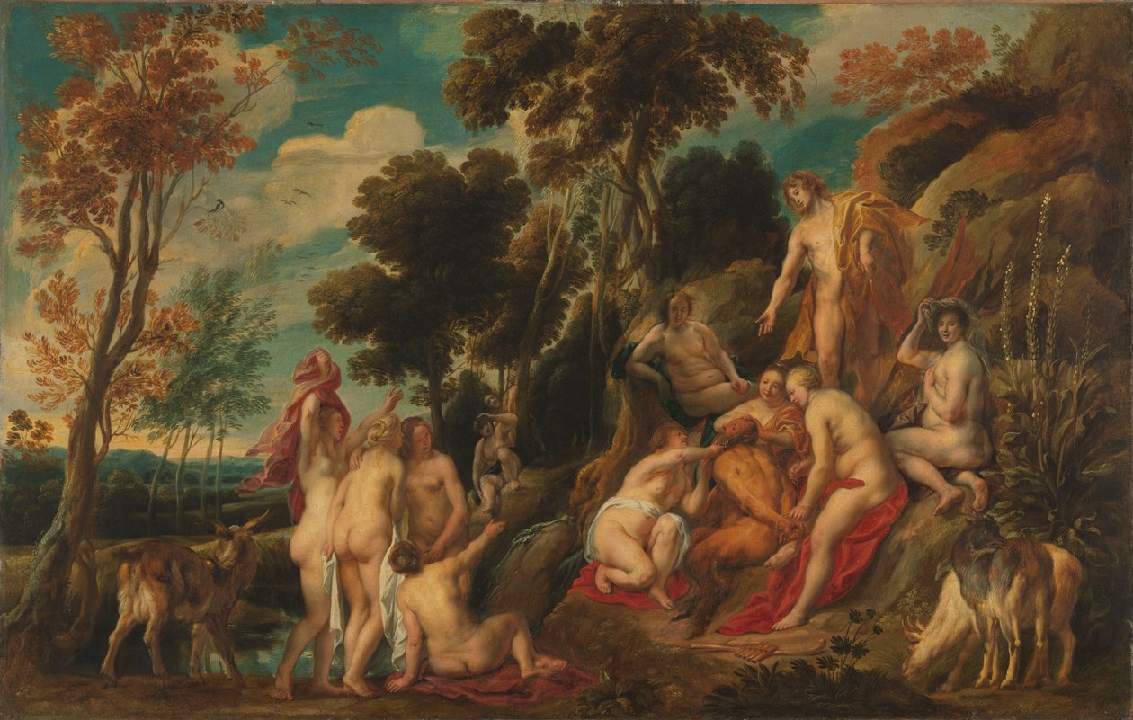Pan ukarany przez nimfy autorstwa Jacques Jordaens
