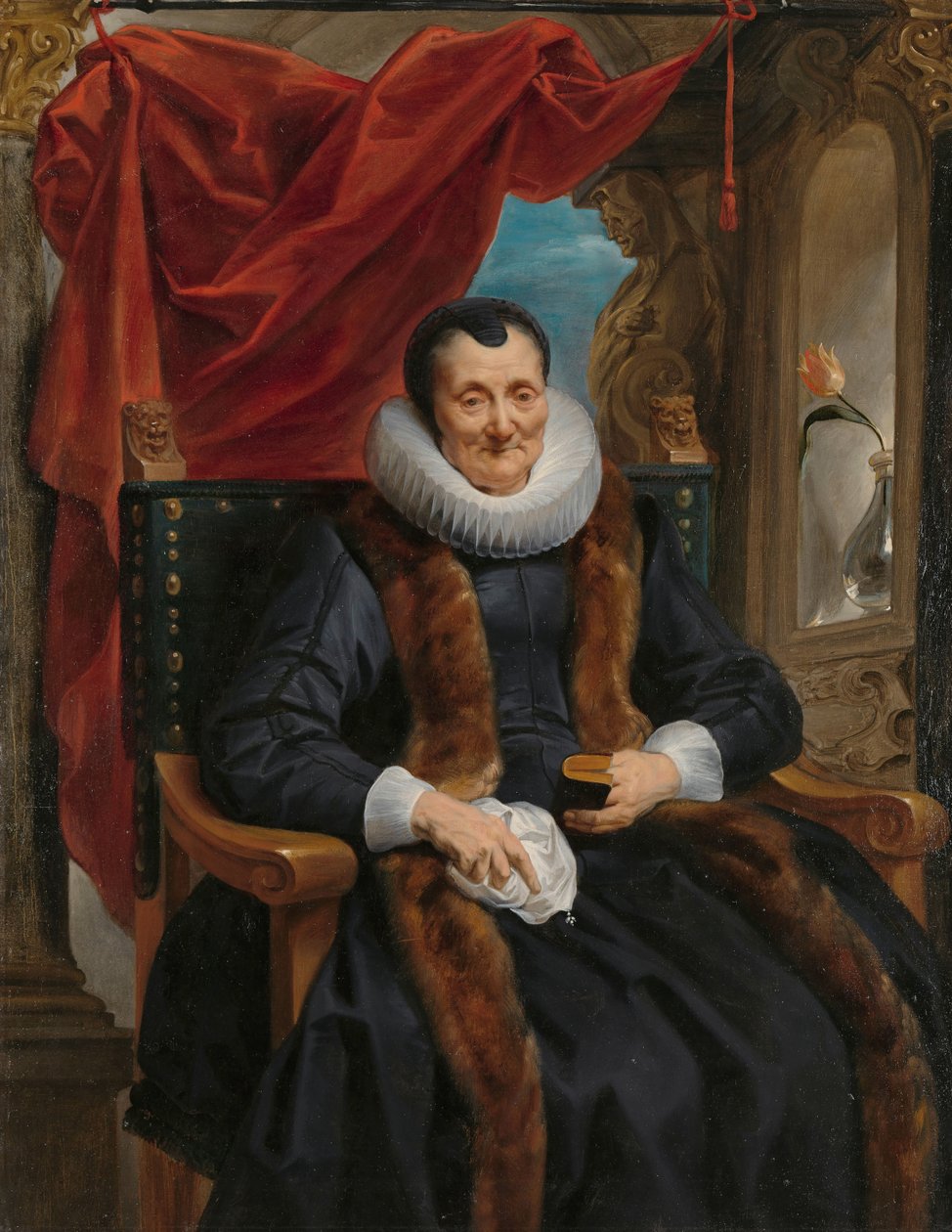 Portret Magdaleny de Cuyper Portret Magdaleny de Cuyper, matki Rogiera Le Witer autorstwa Jacques Jordaens