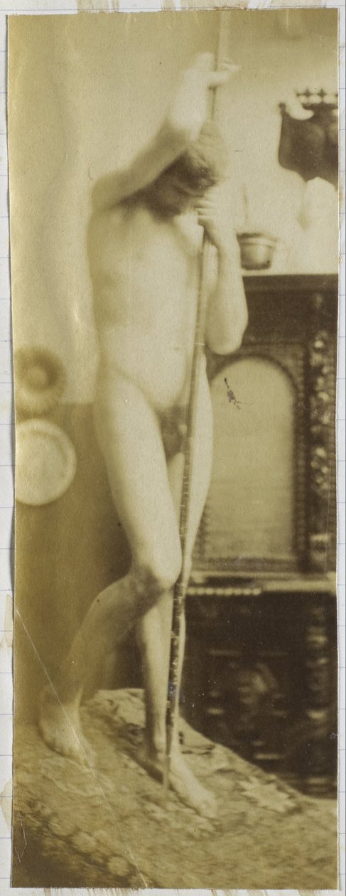 Studium męskiego nagiego modela, stojącego w pracowni Jacquesa de Lalaing autorstwa Jacques Lalaing (attributed to)