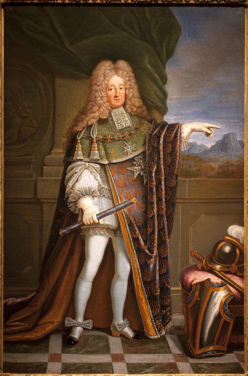 Portret u stóp marszałka Tesse (Rene Mans, hrabiego Tesse autorstwa Jacques Laumosnier