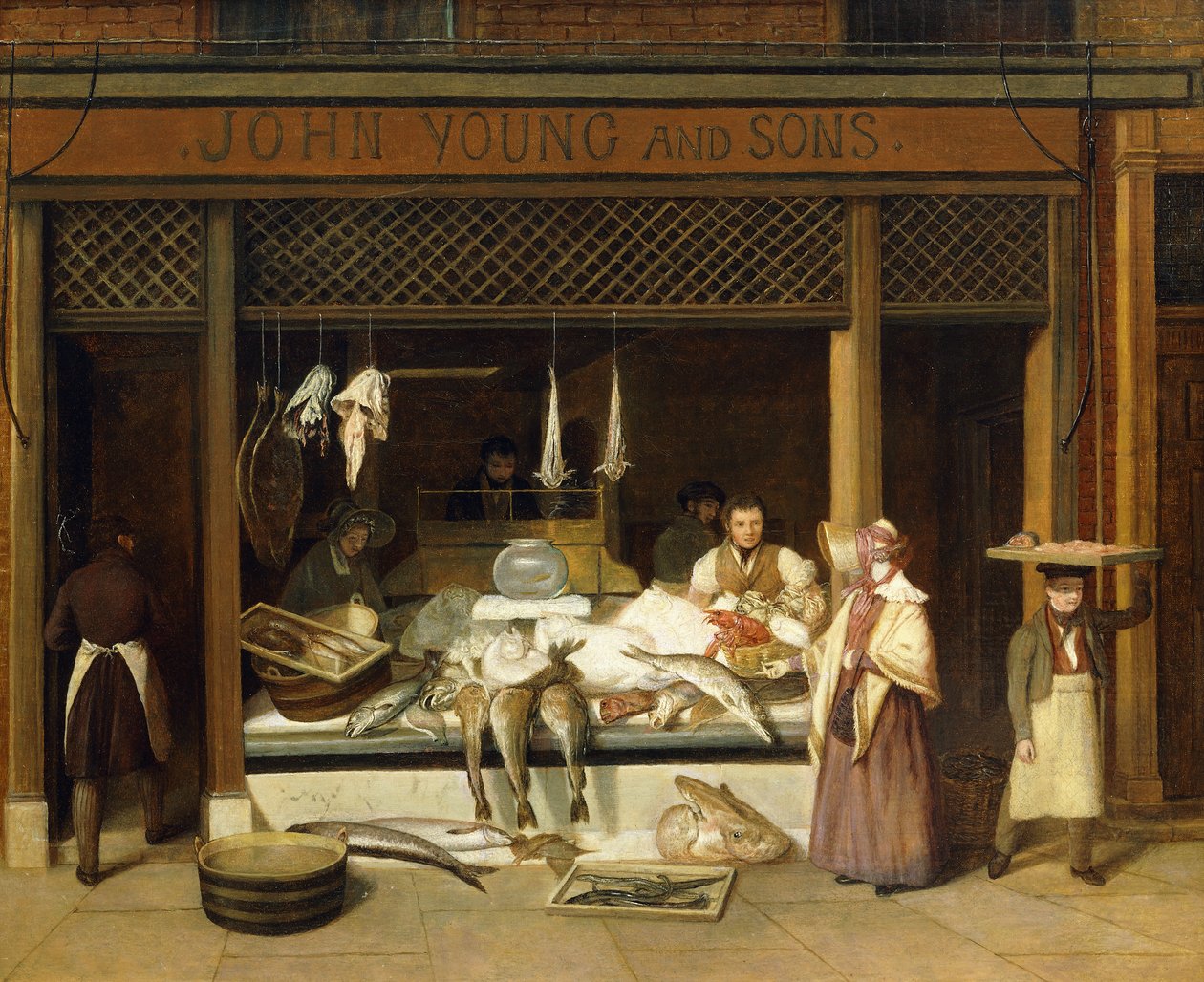 John Young and Sons, handlarze ryb, autorstwa Jacques Laurent Agasse