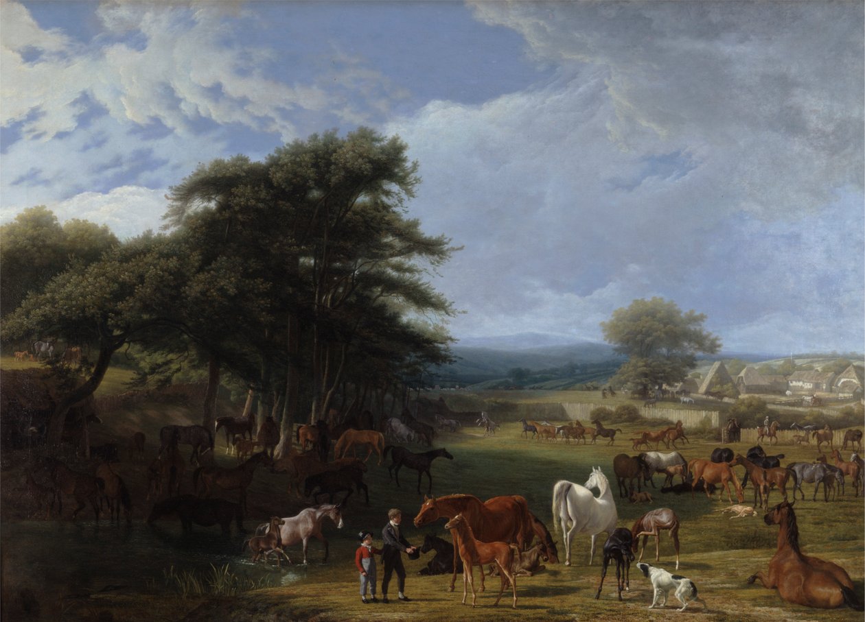 Stadnina koni Lorda Riversa, Stratfield Saye autorstwa Jacques Laurent Agasse
