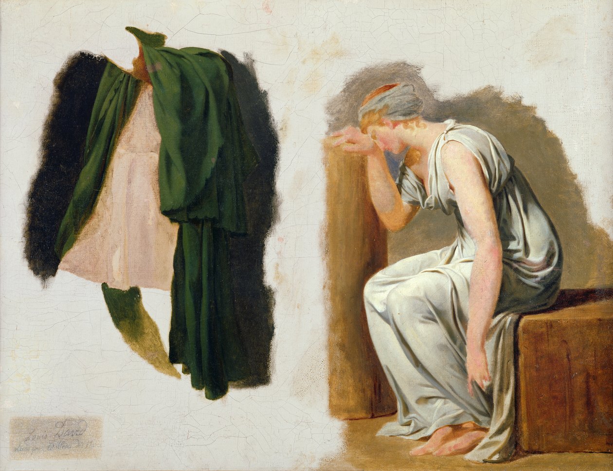 Zielona toga i Camille, studium do „Przysięgi Horatii” autorstwa Jacques Louis David