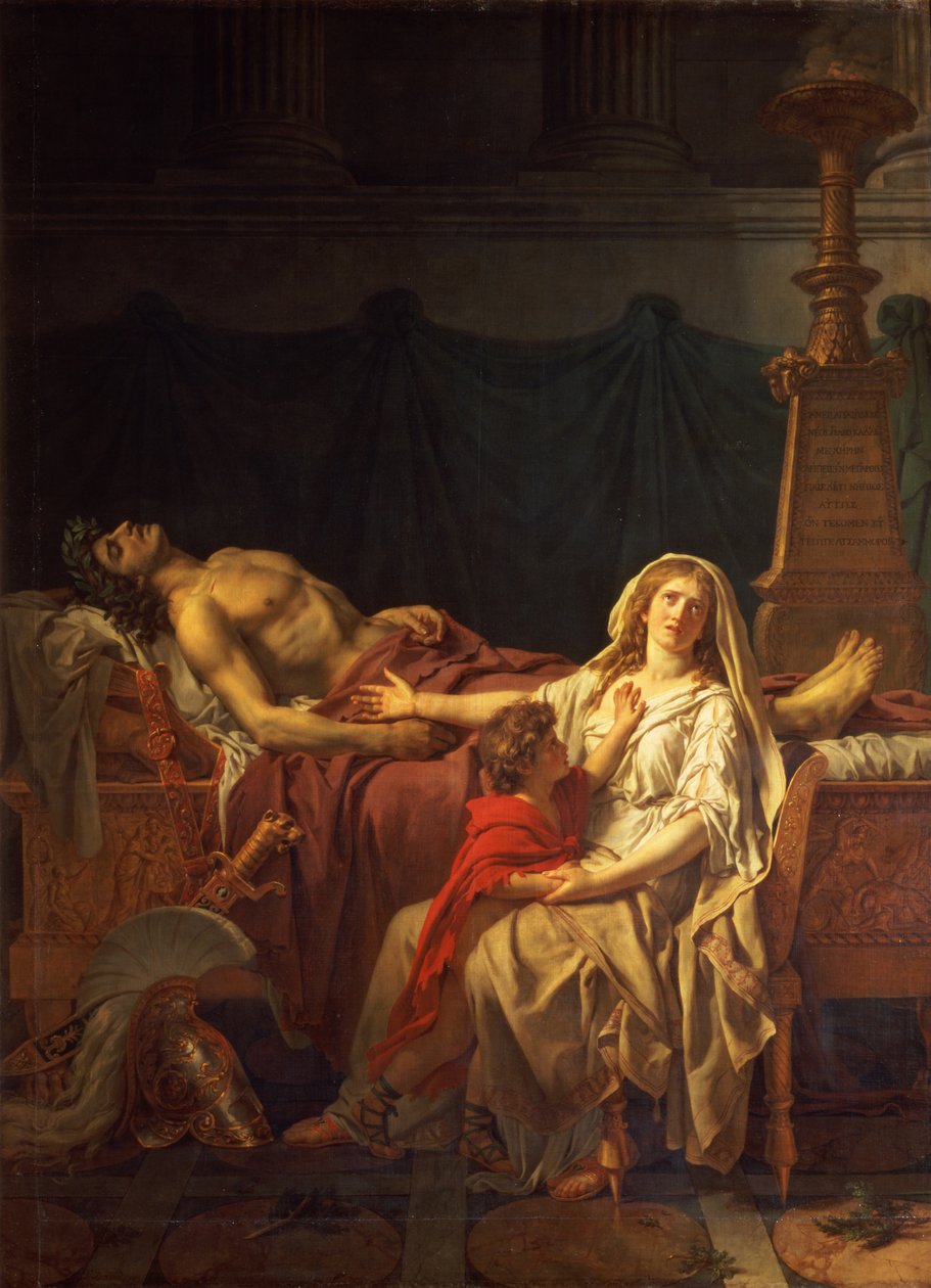 Andromacha opłakująca Hektora autorstwa Jacques Louis David