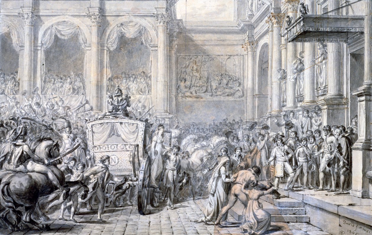 Przyjazd do ratusza, 1805 r. autorstwa Jacques Louis David