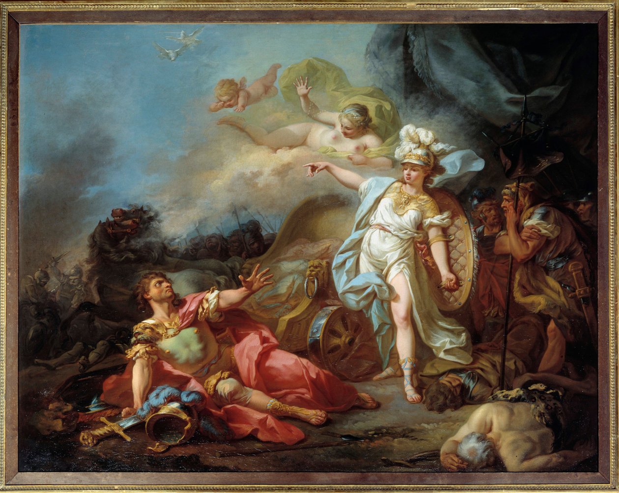 Bitwa pod Minerwą przeciwko Marsowi Obraz Jacques Louis David (1748-1825) niedz. 1,4x1,8 m² autorstwa Jacques Louis David