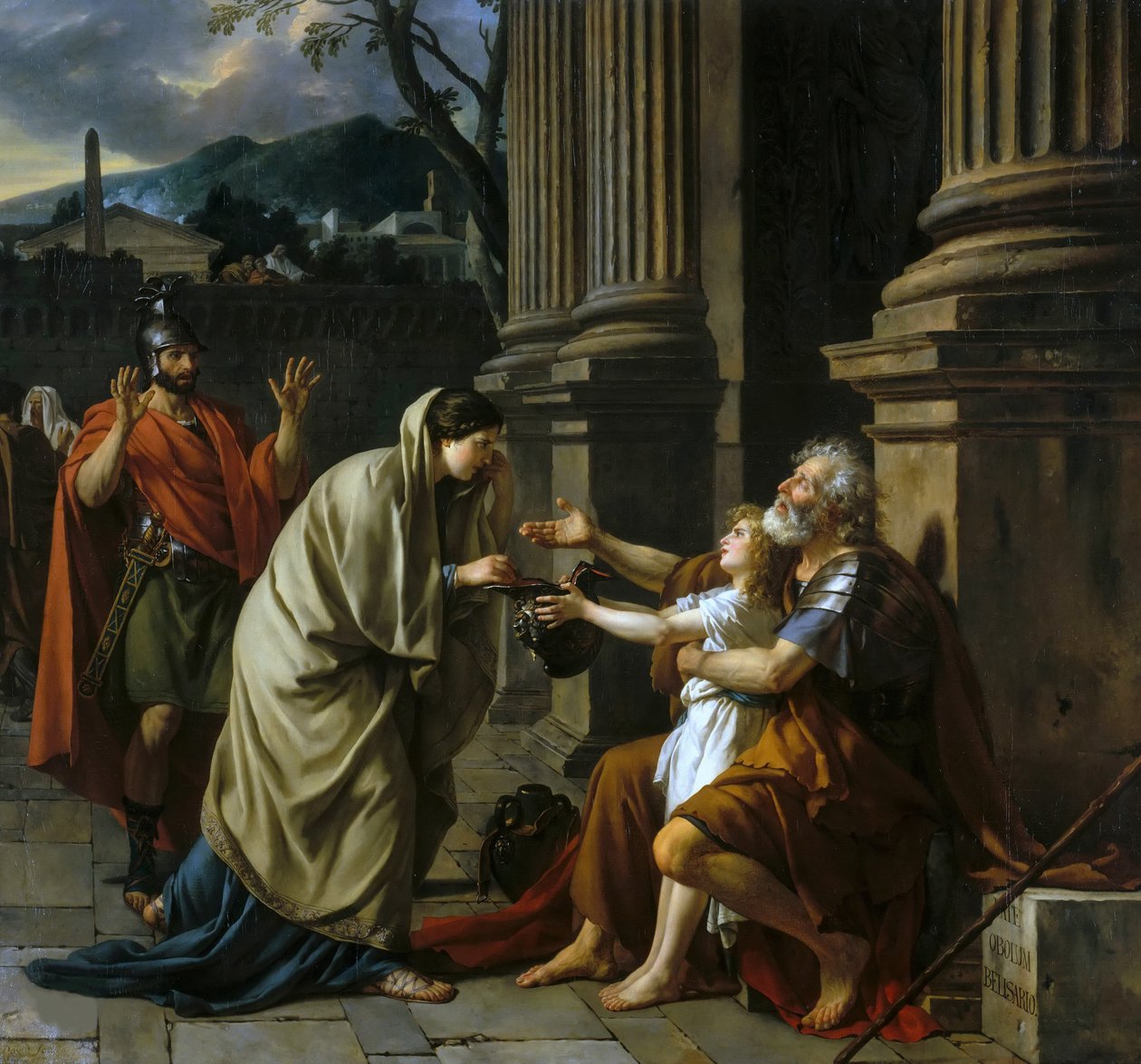 Belizariusz błagający o jałmużnę, 1781. autorstwa Jacques Louis David