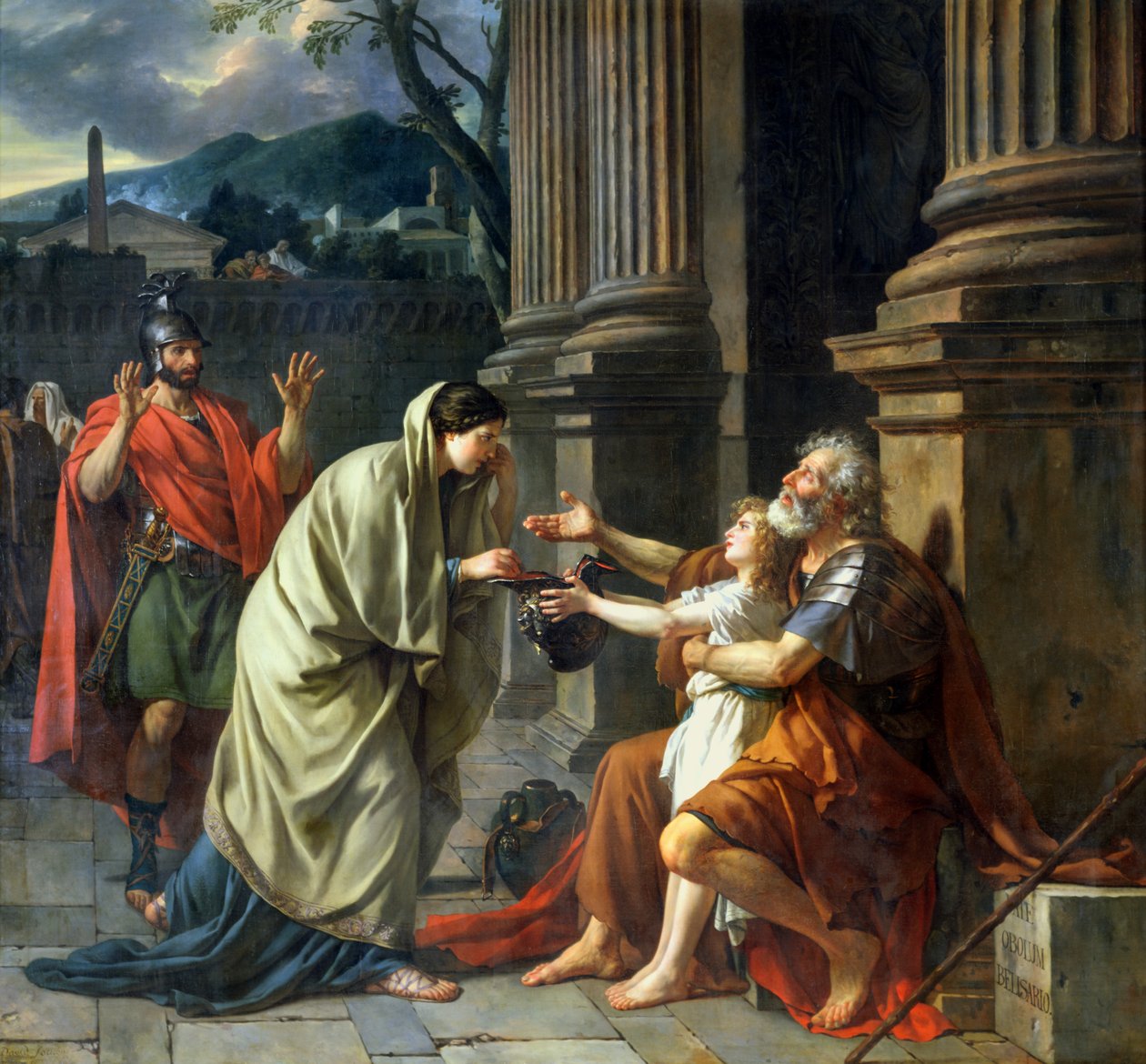 Belizariusz błagający o jałmużnę, 1781 r. autorstwa Jacques Louis David