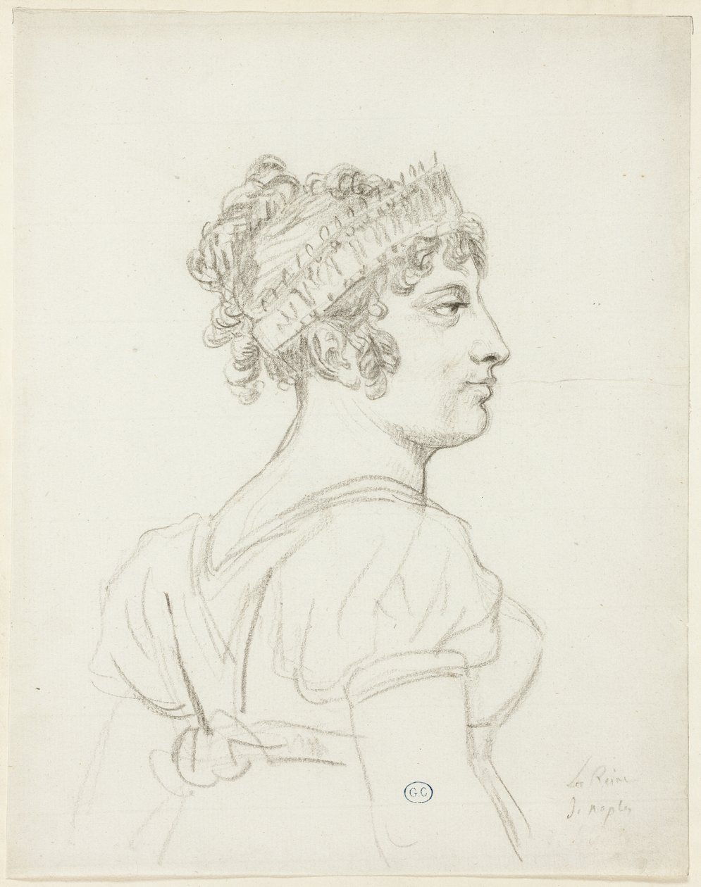 Popiersie Karoliny Bonaparte, księżniczki Murat, królowej Neapolu autorstwa Jacques Louis David