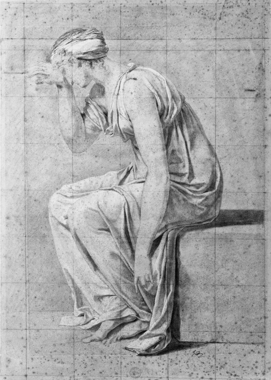 Camilla, studium do „Przysięgi Horatii”, c.1785 autorstwa Jacques Louis David