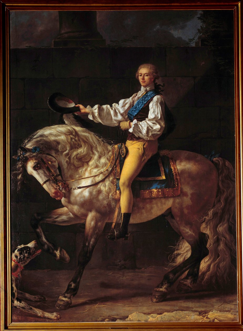 Portret konny hrabiego Stalislasa Potockiego (1755 - 1821). Obraz Jacquesa Louisa Davida (1748-1825) autorstwa Jacques Louis David