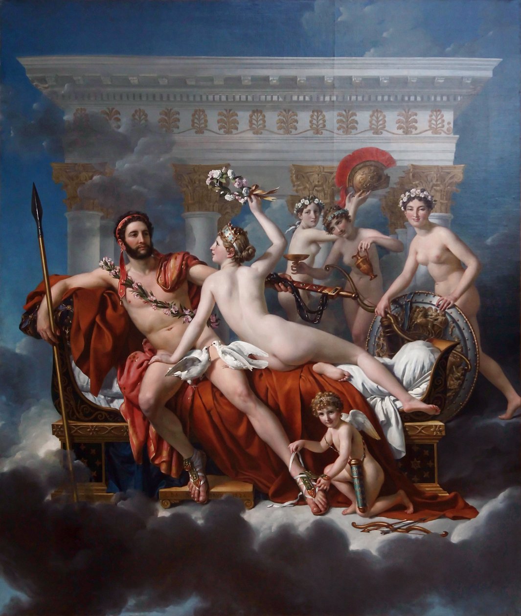 Francuski: Mars désarmé par Vénus Mars rozbrojony przez Wenus autorstwa Jacques Louis David