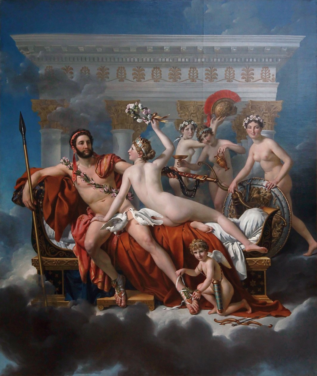 Francuski: Mars désarmé par Vénus Mars rozbrojony przez Wenus autorstwa Jacques Louis David