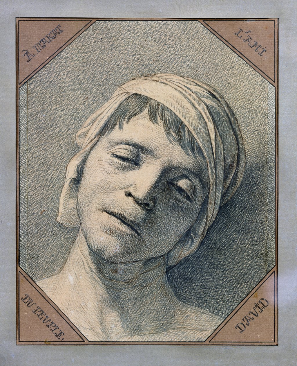 Głowa Marata autorstwa Jacques Louis David