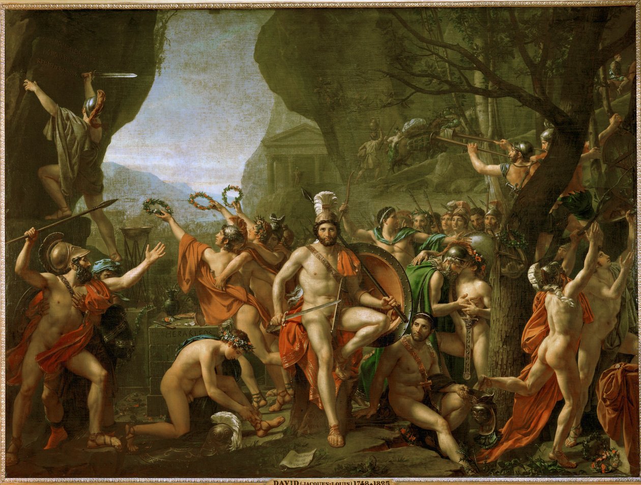 Leonidas pod Termopilami autorstwa Jacques Louis David