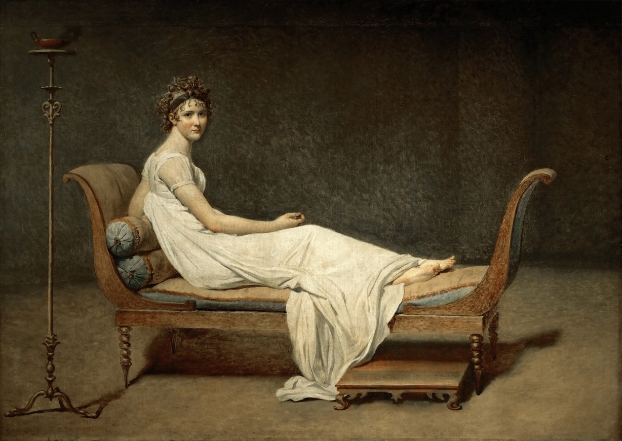 Madame Récamier, urodzona jako Julie Bernard 1777-1849 autorstwa Jacques Louis David