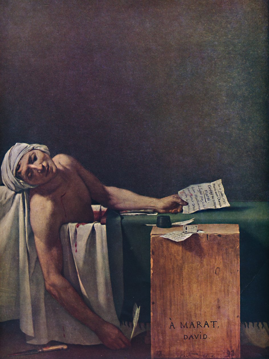 Zabójca Marata, Śmierć Marata, 1793, 1937. autorstwa Jacques Louis David