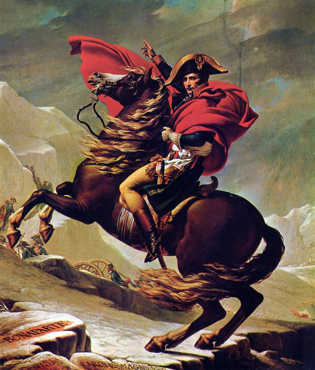 Napoleon Crossing the lps autorstwa Jacques Louis David