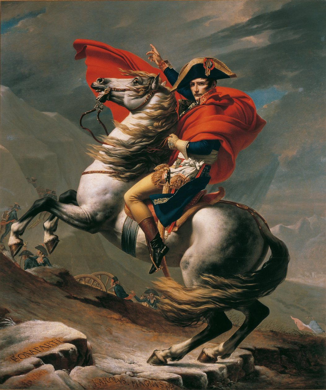 Napoleon w Wielkiej St. Bernhard autorstwa Jacques Louis David