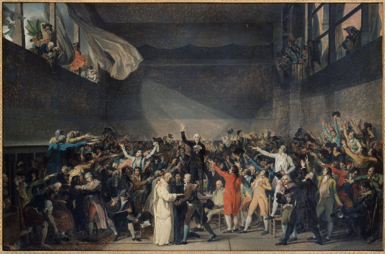 Przysięga Jeu de Paume, 20 czerwca autorstwa Jacques Louis David