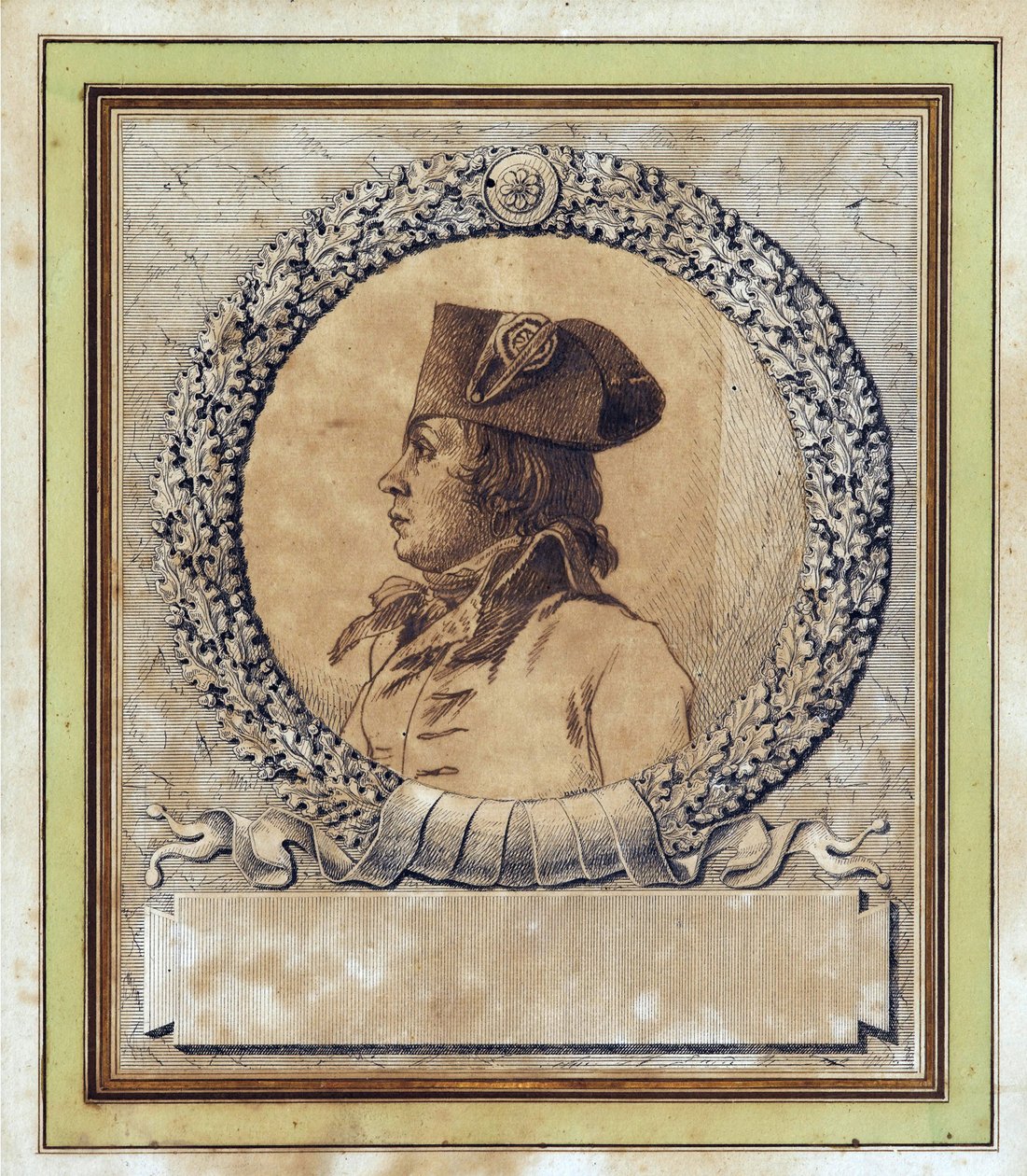 Philippe Francois Joseph Le Bas - Portret Philippe-Francois-Joseph Le Bas (1764-1794) autorstwa Jacques Louis David (1748-1825), c. 1793 - Pióro, pędzel, tusz indyjski na papierze, D 15,2 - Kolekcja prywatna autorstwa Jacques Louis David
