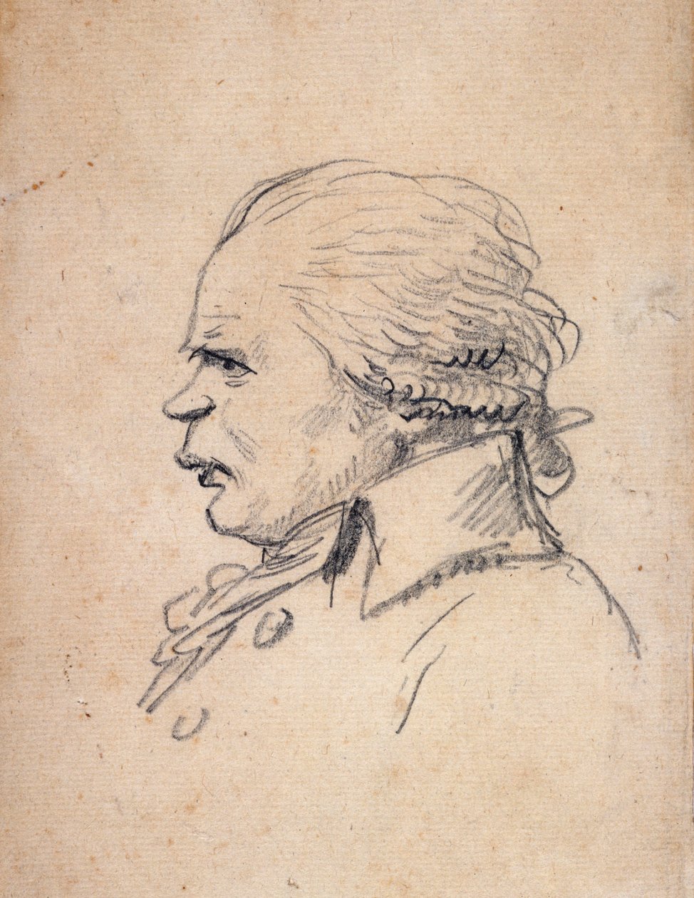 Naładowany portret Dantona (karykatura) autorstwa Jacques Louis David