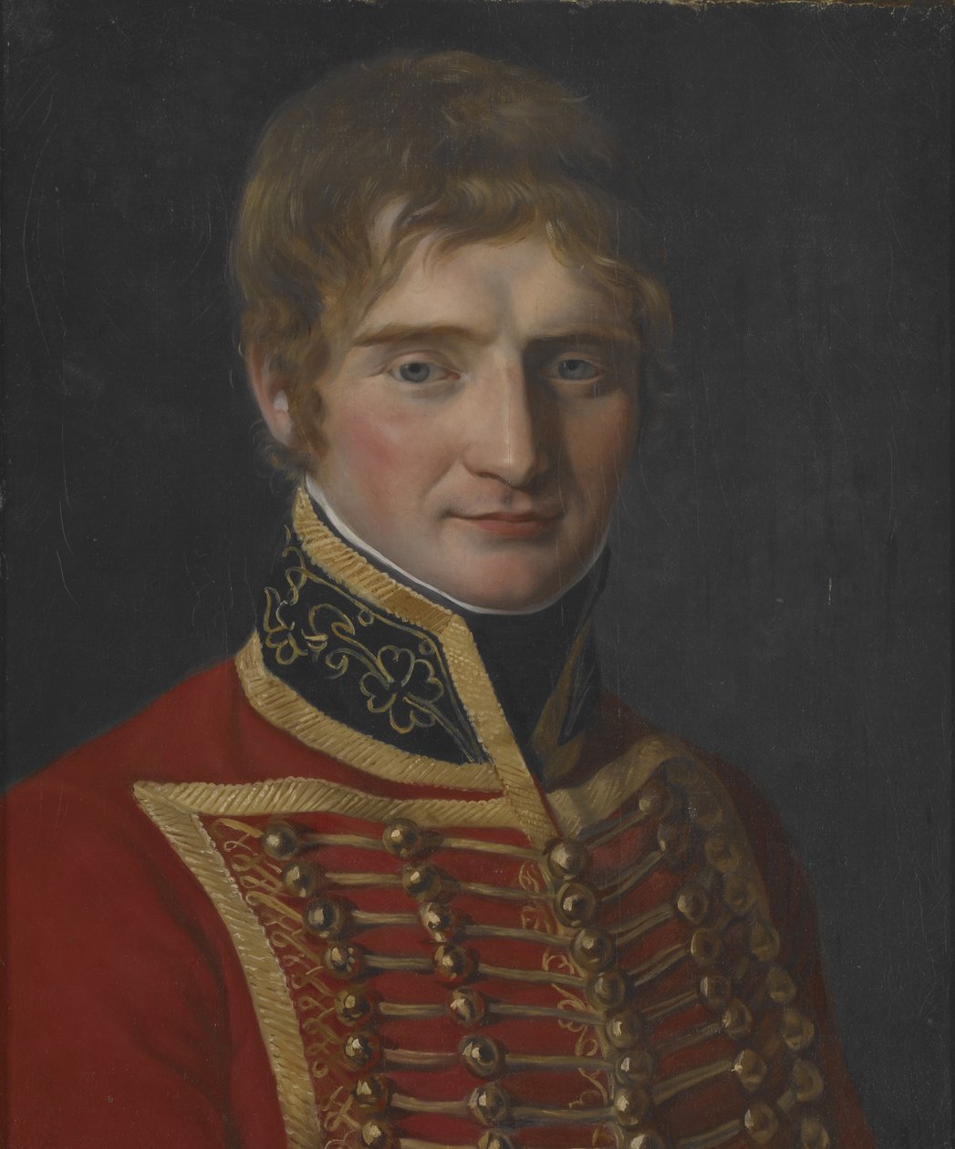 Portret mężczyzny w stroju wojskowym (olej na płótnie) autorstwa Jacques Louis David