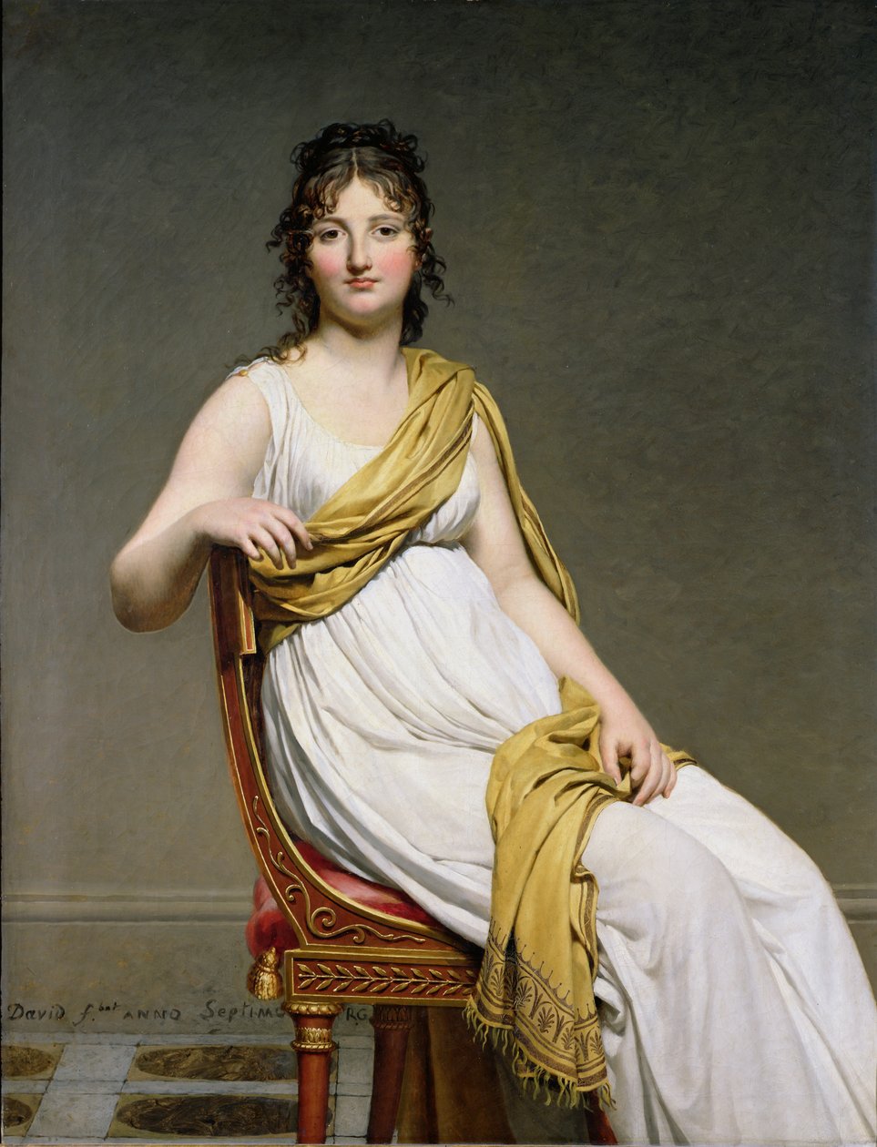Portret Madame Raymond de Verninac (1780-1827) 1798-99 autorstwa Jacques Louis David