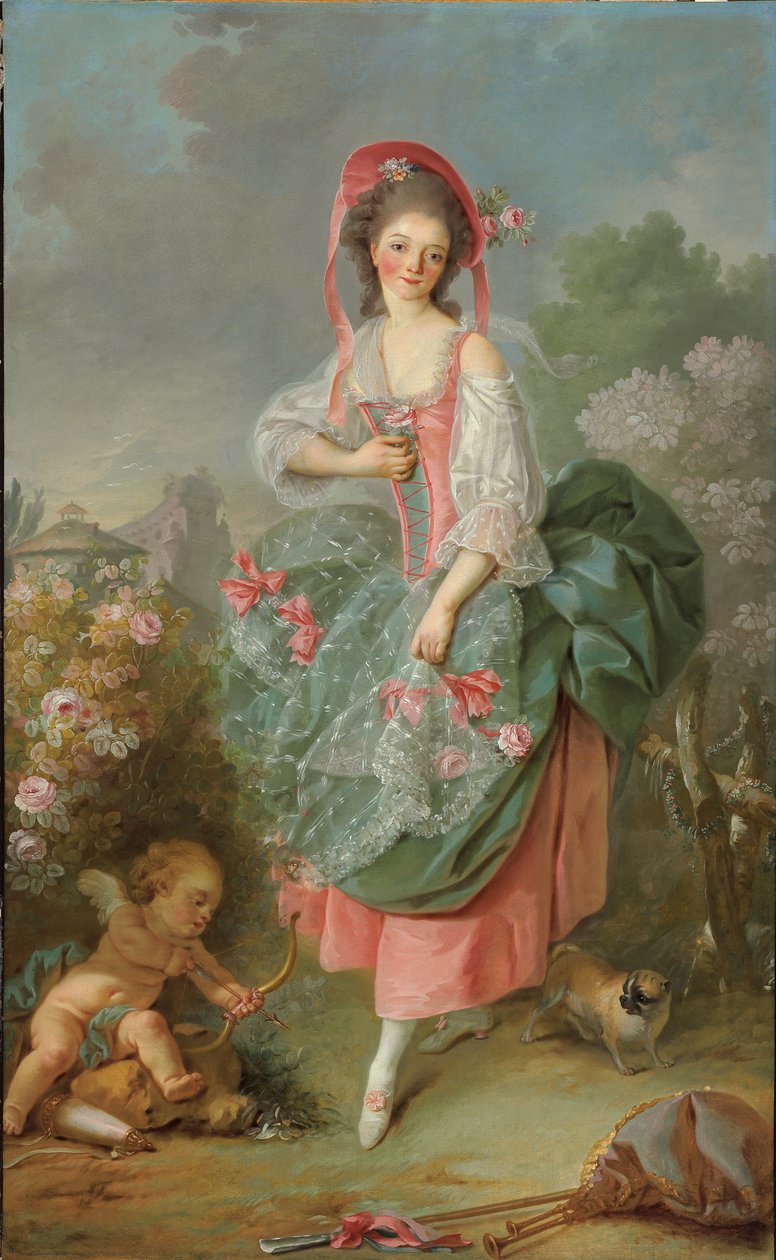 Portret Mademoiselle Guimard jako Terpsichore (olej na płótnie) autorstwa Jacques Louis David