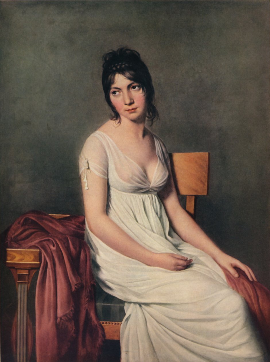 Portret młodej kobiety w bieli, 1798 autorstwa Jacques Louis David