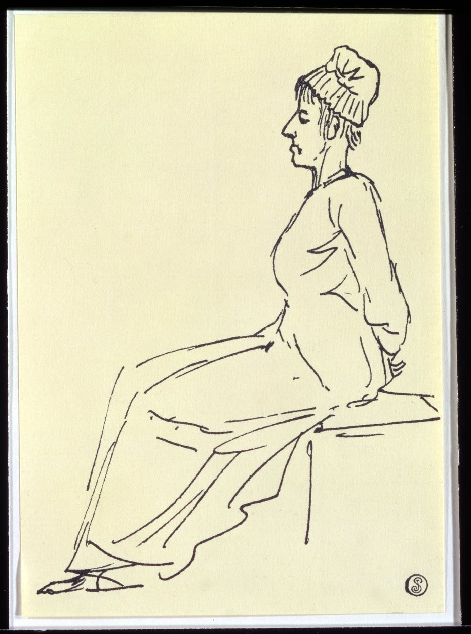 Królowa Maria Antonina (1755-93) w drodze na egzekucję, 1793 autorstwa Jacques Louis David