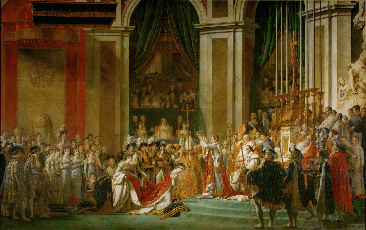 Koronacja Napoleona w Notre-Dame ... autorstwa Jacques Louis David