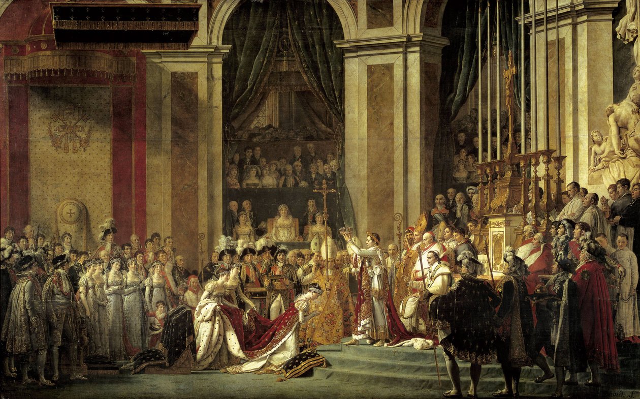 Święty cesarz Napoleon I i koronacja Impress Josephine w Matki Bożej 2 grudnia autorstwa Jacques Louis David