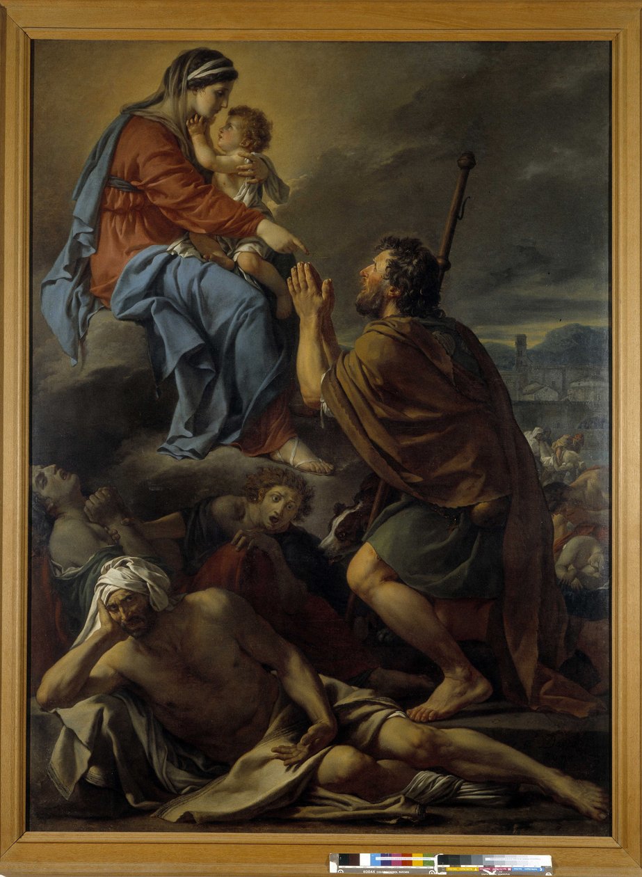 Święty Roch modlący się do Dziewicy o ustanie zarazy autorstwa Jacques Louis David
