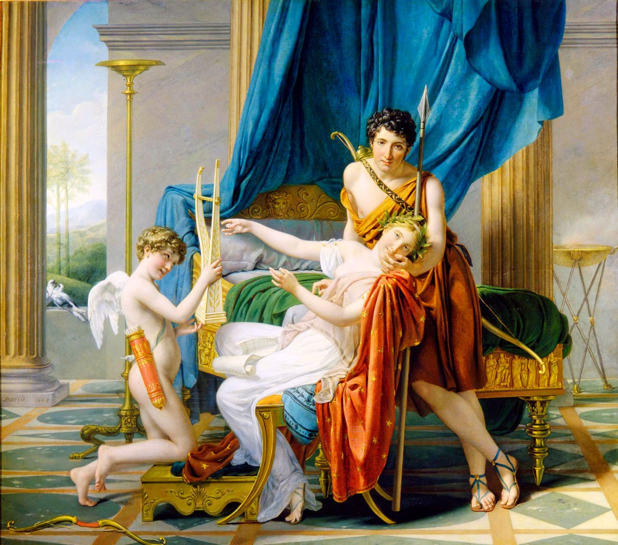 Safona, Faon i Kupidyn, 1809. autorstwa Jacques Louis David